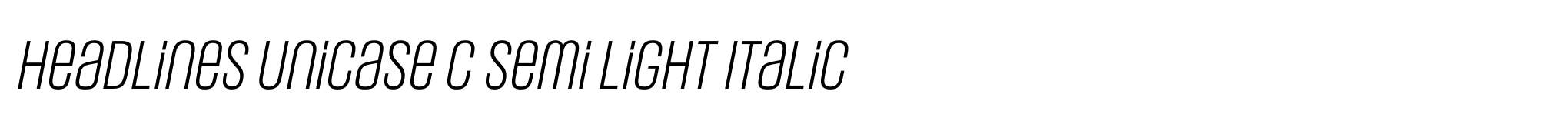 Headlines Unicase C Semi Light Italic image
